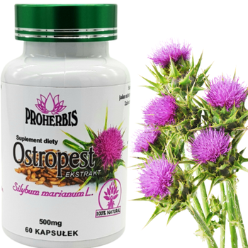 Proherbis Ostropest ekstrakt, 500 mg, kapsułki, 60 szt.