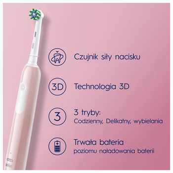 Oral-B, Pro Series 1, pink, szczoteczka elektryczna