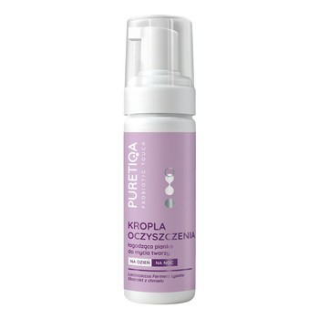Puretiqa Probiotic Touch, pianka łagodząca do mycia twarzy na dzień i na noc, 150 ml