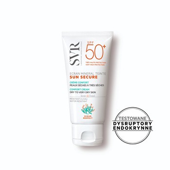 SVR Sun Secure Ecran Mineral, mineralny krem barwiący SPF 50+, skóra normalna i mieszana, 60 g