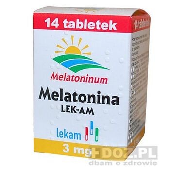 Melatonina, tabletki, 3 mg, (Lek-AM), 14 szt