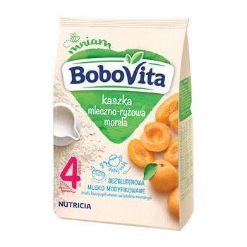 BoboVita, kaszka mleczno-ryżowa o smaku morelowym, 230  g