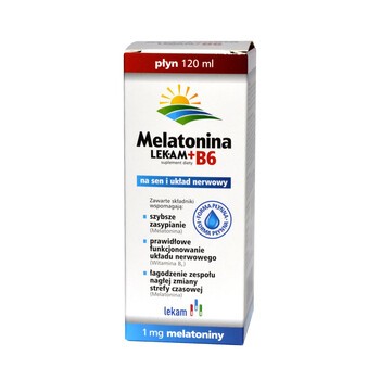 Melatonina Lek-AM + B6, płyn, 120 ml