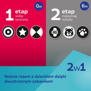 Canpol Babies Sensory Toys, kontrastowa karuzela pluszowa z pozytywką, 1 szt.