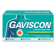 Gaviscon o smaku mięty TAB, tabletki do rozgryzania, żucia, 48 szt.