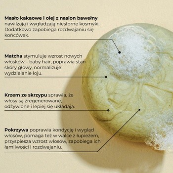 Calendula Modern Self Care, szampon w kostce, Matcha & Pokrzywa & Skrzyp, 80 g