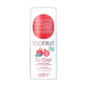 Toofruit So Cool, nawilżający żel dla dzieci do skóry wrażliwej, jagoda i granat, 30 ml