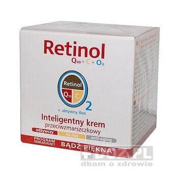 Mona Liza Retinol Q10+C+O2, krem inteligentny, przeciwzmarszczkowy, na noc, 45ml