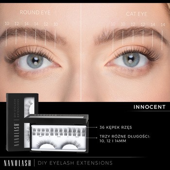 Nanolash DIY Eyelash Extensions Starter Kit, zestaw startowy do aplikacji sztucznych rzęs, Innocent, 1 szt.