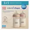 Canpol Babies Natural Shape, butelki ze smoczkiem dwustrefowym, 260 ml, przepływ wolny, 2 szt.