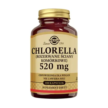 Solgar Chlorella (rozerwane ściany komórkowe), kapsułki, 100 szt.