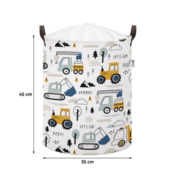 Sipo, Bawełniany kosz na zabawki XL, autka, 1 szt.