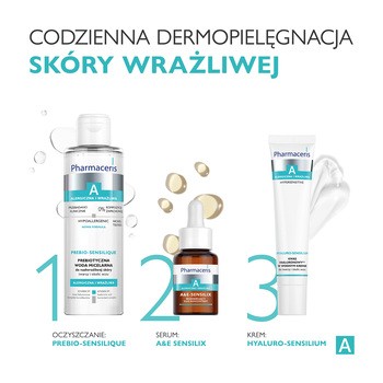 Pharmaceris A Prebio-Sensilique, prebiotyczna woda micelarna do nadwrażliwej skóry twarzy i okolic oczu, 200ml