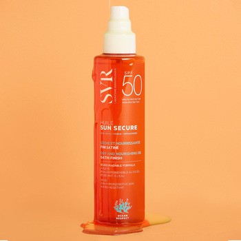 SVR Sun Secure Huile, jedwabisty olejek ochronny do ciała i włosów SPF50, 200 ml