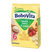 BoboVita, kaszka manna, o smaku owocowym, 6m+, 180 g