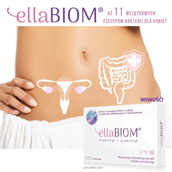 Пробиотик ellaBIOM с пребиотиком, 11 штаммов, микрофлора кишечника, 10 капсул — фото 2