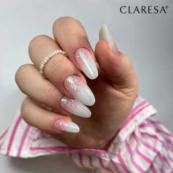 Claresa Soft&Easy Builder Gel, żel budujący do paznokci, Milky White, 12 g