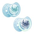 Canpol Lovi, smoczek uspokajający silikonowy dynamiczny, 3-6 m Tie Dye Blue, 2 szt.