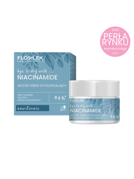 Flos-Lek Bye to Dry with Niacinamide, nocny krem wygładzający, 50 ml