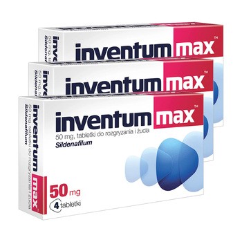 Zestaw 3x Inventum Max, 50 mg, tabletki do rozgryzania i żucia, 4 szt.