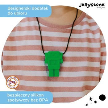 Jellystone Designs, gryzak terapeutyczny Zielony Robot, 1 szt.