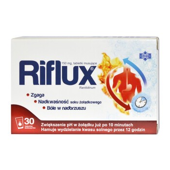 Riflux, 150 mg, tabletki musujące, 30 szt.