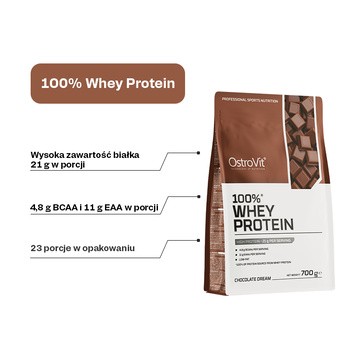 OstroVit 100% Whey Protein, proszek, smak chocolate dream, 700 g
