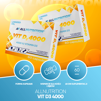Allnutrition Vit D3 4000, kapsułki, 60 szt.