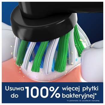 Oral-B, Cross Action, black, końcówki wymienne, 2 szt.