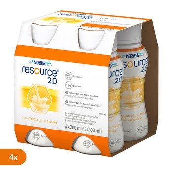 Zestaw 4 x Resource 2.0, płyn o smaku waniliowym, 4 x 200 ml