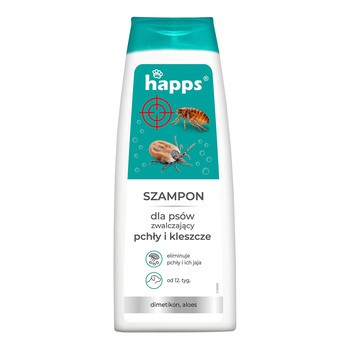 Happs, szampon dla psów zwalczający pchły i kleszcze, 250 ml