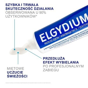 Zestaw Elgydium Whitening, pasta do zębów, wybielająca, 75 ml + Elgydium Brilliance & Care, pasta do zębów przeciw przebarwieniom, 30 ml