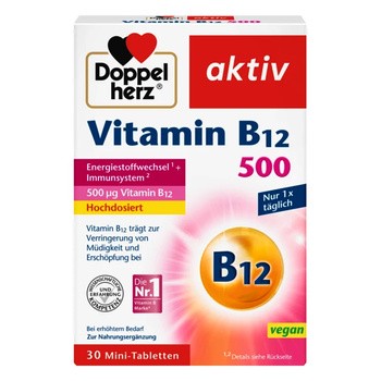 Doppelherz Aktiv Witamina B12 500, tabletki, 30 szt.