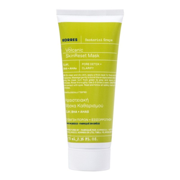 Korres Korres Santorini Grape, Gesichtsmaske Volcanic Skinreset Mask, 70 ml — Inhaltsstoffe und Bewertung