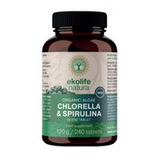 Ekolife Natura Ekologiczna Chlorella & Spirulina, tabletki, 240 szt. https://azcdn.doz.pl/image/d/product/d36404f4-scale-180x180.png