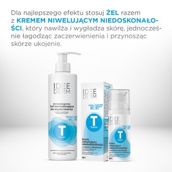 Idee Derm, dermatologiczny żel normalizujący do mycia twarzy, 220 ml