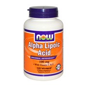 Now Foods Alpha Lipoic Acid z witaminą C i E 100 mg, kapsułki, 120 szt.        
