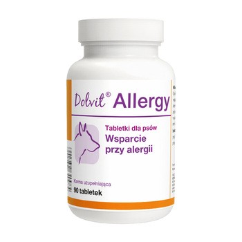 Dolvit Allergy, wsparcie przy alergii, tabletki dla psów, 90 szt.