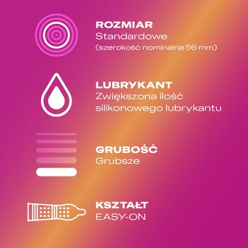 Durex Pleasuremax, prezerwatywy ze środkiem nawilżającym, 3 szt.