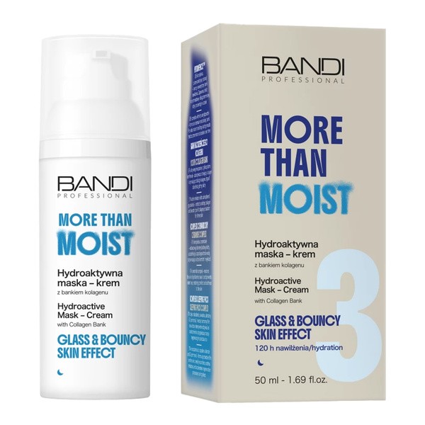 Bandi Professional Bandi More Than Moist, hydroaktywna maska - krem z bankiem kolagenu, 50 ml — Składniki i ocena
