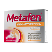 Metafen Dexketoprofen, 25 mg, tabletki powlekane, 20 szt.