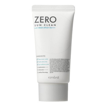 Rom&nd Zero Sun Clean, tonujący krem przeciwsłoneczny do twarzy SPF50+ PA++++, 01 Fresh, 50 ml