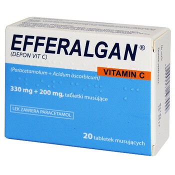 Efferalgan Vitamin C, tabletki musujące, 20 szt. (import równoległy, InPharm)