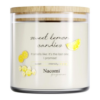 Nacomi Fragrances, sweet lemon candies, świeca sojowa, 450 g