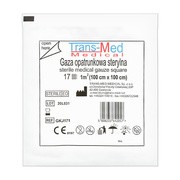 Gaza opatrunkowa sterylna, 17-nitkowa, 1m2, Trans-Med, 1 szt.