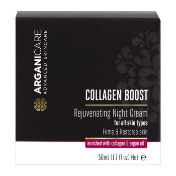 Arganicare Collagen Boost Rejuvenating, odmładzający krem na noc, 50 ml