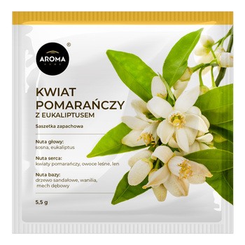 Aroma Home Kwiat pomarańczy z eukaliptusem saszetka zapachowa, 5,5 g