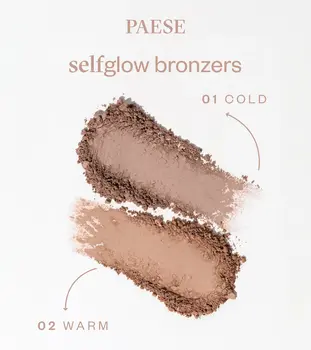 Paese Selfglow, bronzer prasowany, 02 warm, 10 g