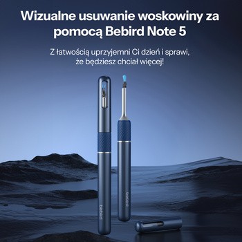 Bebird Note 5, otoskop z kamerą do czyszczenia uszu, niebieski, 1 szt.