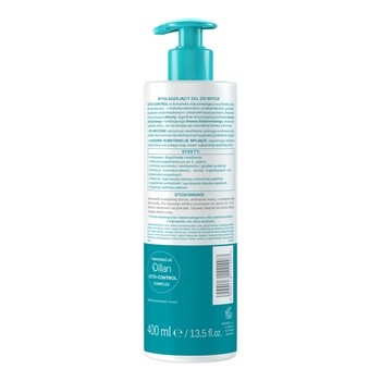 Oillan Skin Control, wygładzający żel do mycia do twarzy i ciała, 400 ml